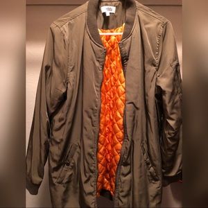 Charlotte Russe Longline Bomber Jacket